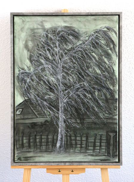 Die Birke im Wind 50x70
