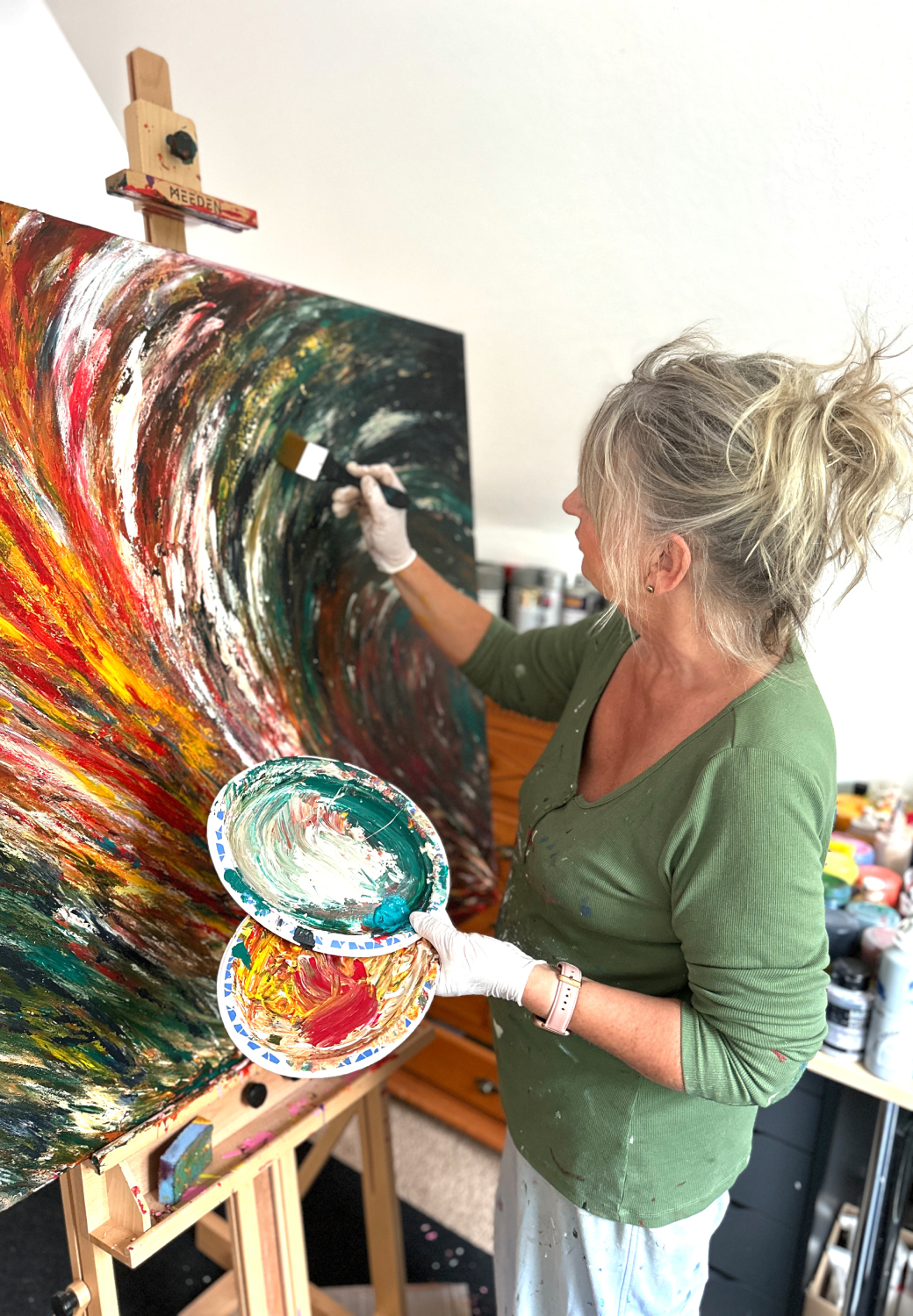 Kerstin bei der Arbeit