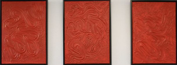 Triptichon Rot